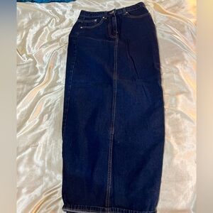 White Fox Boutique Dark Blue Maxi Skirt